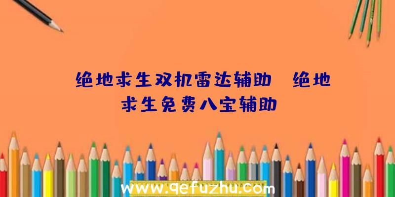 「绝地求生双机雷达辅助」|绝地求生免费八宝辅助